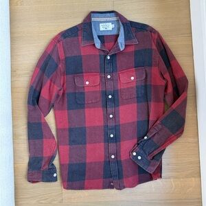 The Normal Brand plaid red and black shirt